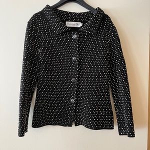 Christian Dior Black Cotton Jacket with white dots